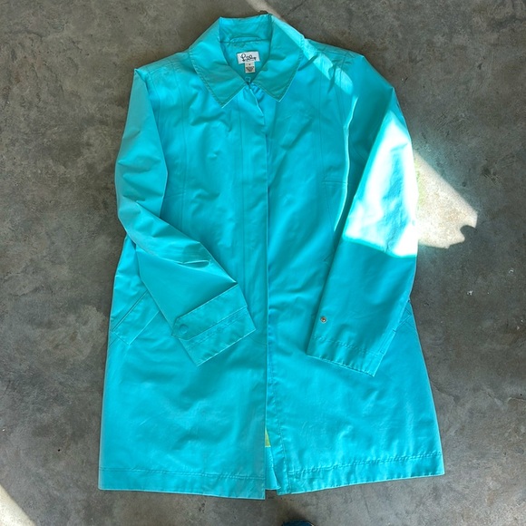 Lilly Pulitzer Gore-Tex Raincoat - Bright Blue - Women’s Size M - Picture 2 of 6